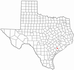 Location of Ganado, Texas