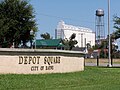 Depot Square with one of many Rayne rice mills in the background