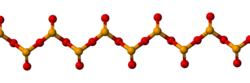 Ball-and-stick model of a chain in crystalline selenium dioxide