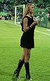 Image 3A Mexican sports reporter Inés Sainz wearing a little black dress and knee-high boots (from Fashion)