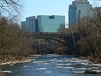 Brandywine Creek in Brandywine Park near downtown Wilmington in February 2007, looking downstream toward Washington Street Bridge