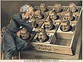 Image 4 The Great Presidential Puzzle Artist: James Albert Wales; Lithography: Mayer, Merkel, & Ottmann; Restoration: Jujutacular An 1880 political cartoon depicts Senator Roscoe Conkling over a "presidential puzzle" consisting of some of the potential Republican nominees as pieces of a newly invented sliding puzzle. Conkling held significant influence over the party during the 1880 Republican National Convention and attempted to use that to nominate Ulysses S. Grant, only to lose out to "dark horse" candidate James A. Garfield. More selected pictures