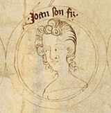 Portret uit een stamboom in een manuscript.