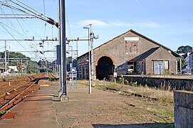 Halle à marchandises Fret SNCF de la gare de Quimperlé.