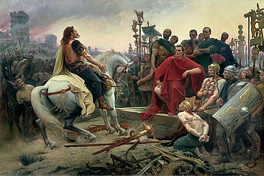 Lionel Royer, Vercingétorix devant César, 1899.