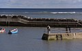 2014-01-05 Mum & Dad on the quay at Staithes.