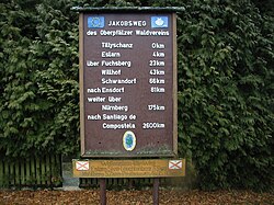 Tillyschanz Jakobsweg-Infotafel