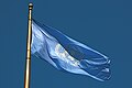 Image 7The Flag of the United Nations flying at United Nations Plaza in the Civic Center, San Francisco, California. The UN is one of the key organizations in the process of the political globalization. (from Political globalization)