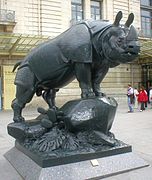 Le rhinocéros, obra de Henri-Alfred Jacquemart