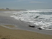 Strando de São Félix da Marinha, Concelho de VN Gaia, Distrikto Porto, kaj fone Espinho.