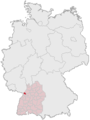 Position of Karlsruhe in Germany