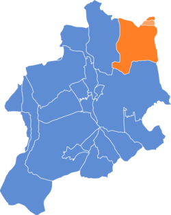 Location of Hałcnów within Bielsko-Biała