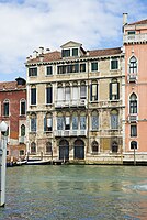 Palazzo Tiepolo, the facade originally frescoed by Andrea Schiavone (faint traces remain)