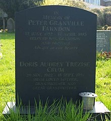 A gravestone