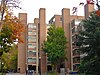 Brick building made from multiple rectangular towers