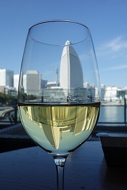 White wine in a glass