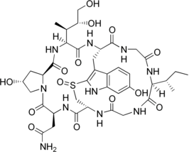 Structuurformule van alfa-amanitine