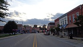 Downtown looking west toward M-52 / M-106