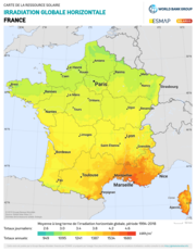 Carte de l'ensoleillement en France - 2011