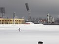 Nevadas en el estadio Petrovsky.