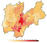 Densité démographique en 2020.