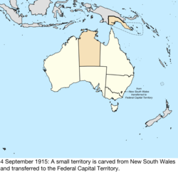 Map of Australia; for details, refer to adjacent text