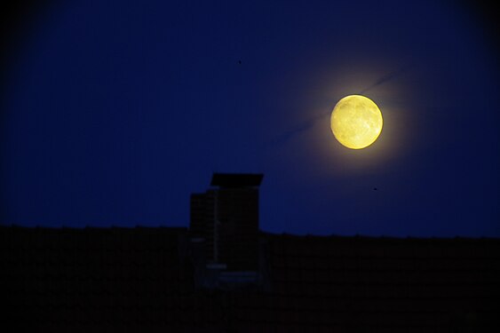 Gelber Mond im Nachtblau - Yellow Moon on nightblue sky