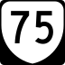 State Route 75 marker