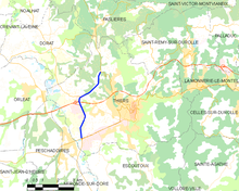 Plan du réseau routier de la commune.