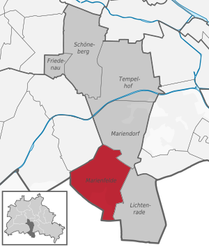 Marienfelde auf der Karte von Tempelhof-Schöneberg