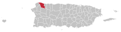 Localização de Isabela em Porto Rico