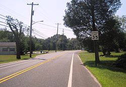 Center of New Lisbon along Four Mile Road (CR 646)