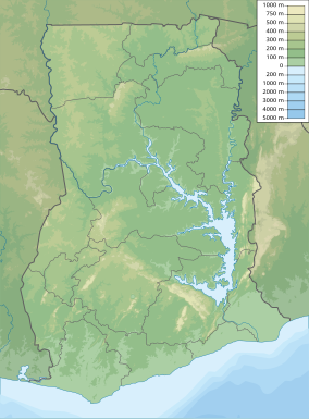 Map showing the location of Bia National Park