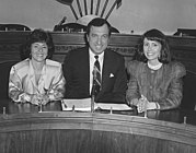 With Barbara Boxer (left) and Art Agnos (middle) (1988)