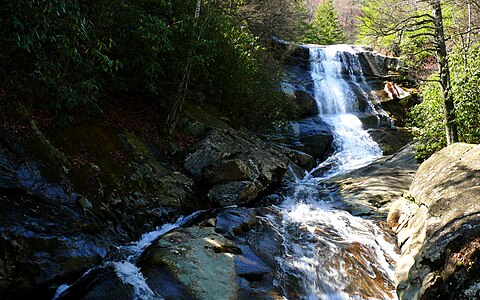 Upper Creek Falls in Pisgah National Forest, North Carolina, United States