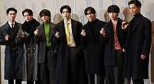 Enhypen in October 2024 Left to Right: Ni-Ki, Heeseung, Jake, Sunghoon, Jungwon, Sunoo, and Jay