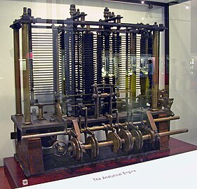 Modello di una parte dell'Analytical Engine di Babbage in mostra al Museo della scienza di Londra