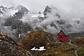 Mint Glacier Hut in the Talkeetna Mountains, Alaska