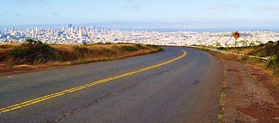 Twin Peaks Blvd. overlooking city