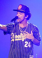 Bruno Mars performing on the 24K Magic Tour (2017)