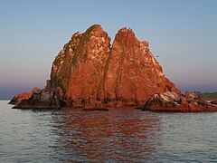 Sunset on Little Verkhovsky Islands [ru] near Vladivostok