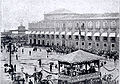 The palace being prepared for the wedding ceremony of Princess Isabel and Prince Gaston of Orléans, 1864