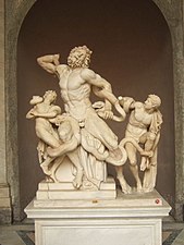 Il gruppo scultoreo oggi, dopo l'integrazione novecentesca del cosiddetto braccio Pollak. Musei Vaticani, Roma.