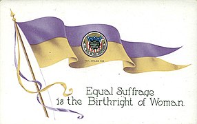 National American Woman Suffrage Association postcard, 1910