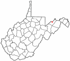 Location of Keyser, West Virginia