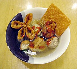 Bakwan Malang, also called Bakso Malang