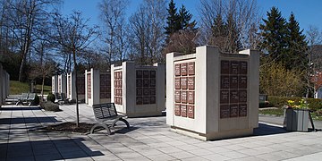 A modern columbarium in a small town (Ebingen, Germany)