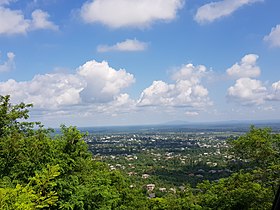 View of Lanchkhuti from a nearby village