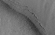 Close view of pits, as seen by HiRISE, under the HiWish program