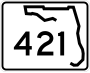 State Road 421 and County Road 421 marker